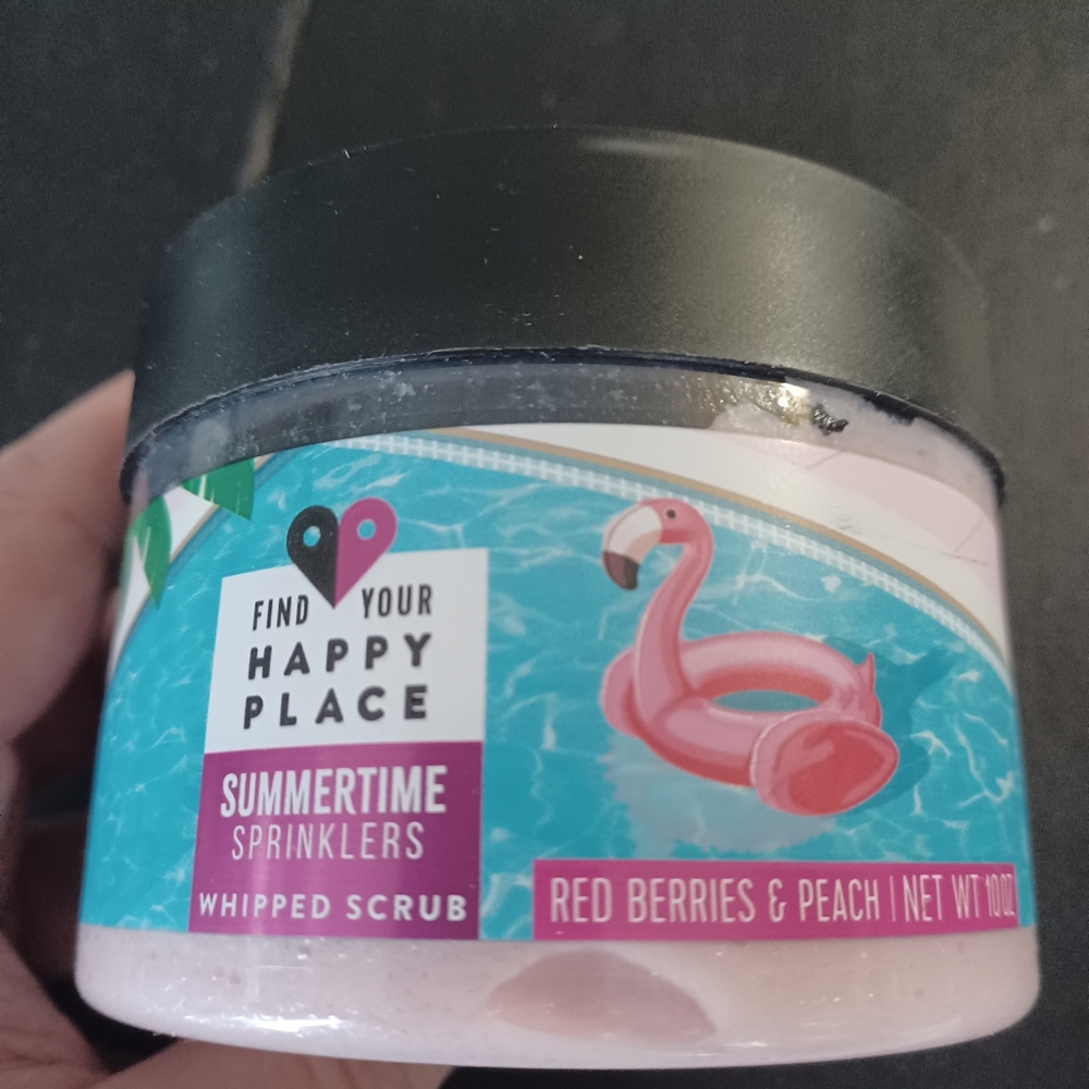 Find Your Happy Place SUMMERTIME SPRINKLES Whipped Body Scrub Berries Peach 10oz